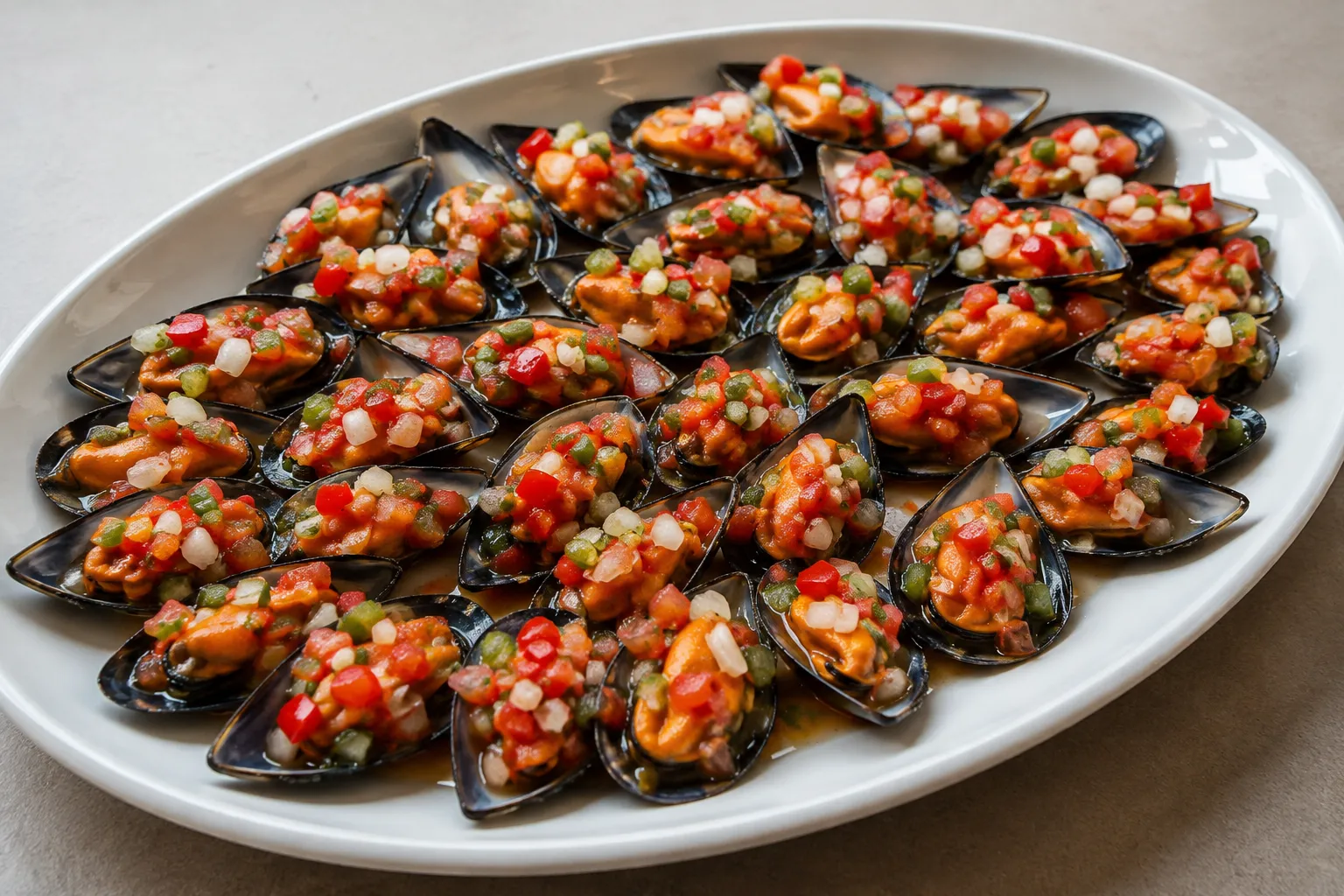 Mejillones con vinagreta