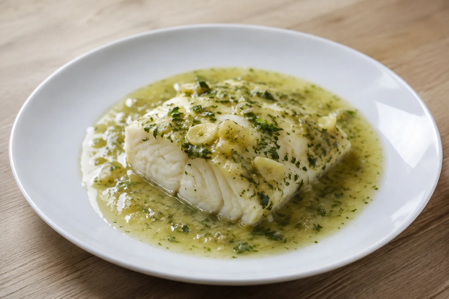 Abadejo en salsa verde