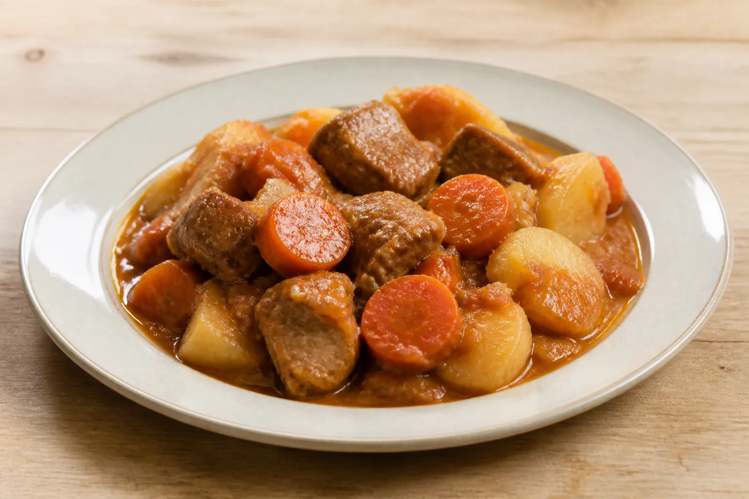 Aguja de cerdo guisada