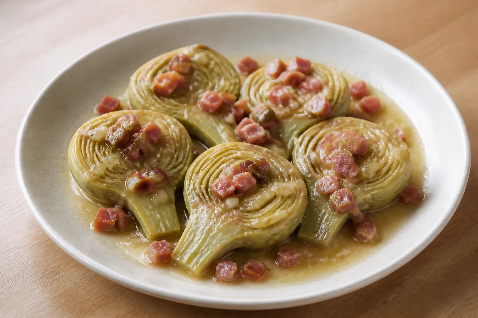 Imagen de la receta Alcachofas con jamón
