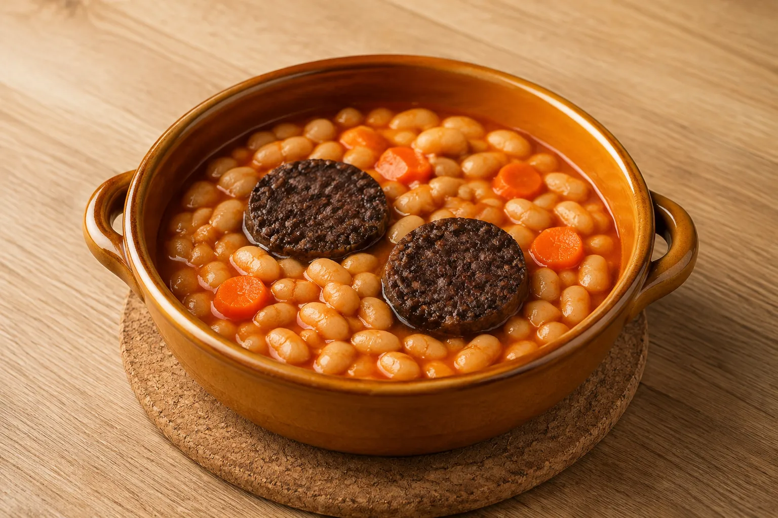Alubias blancas con morcilla