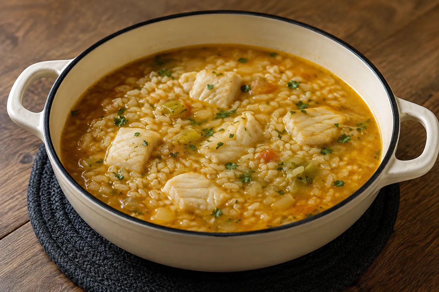 Arroz caldoso de pescado