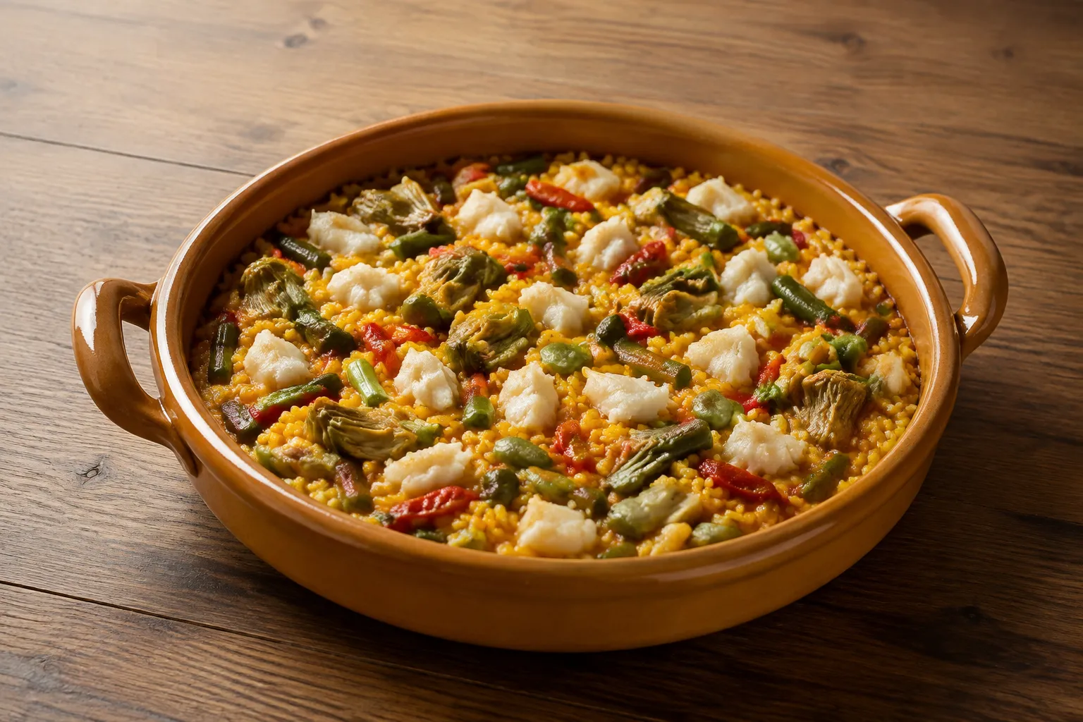 Imagen de la receta Arroz con bacalao y verduras