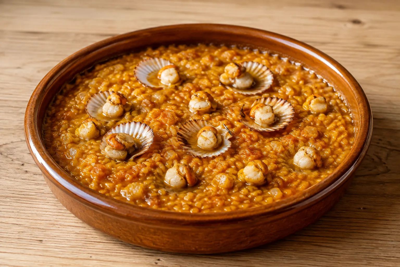 Imagen de la receta Arroz meloso con zamburiñas