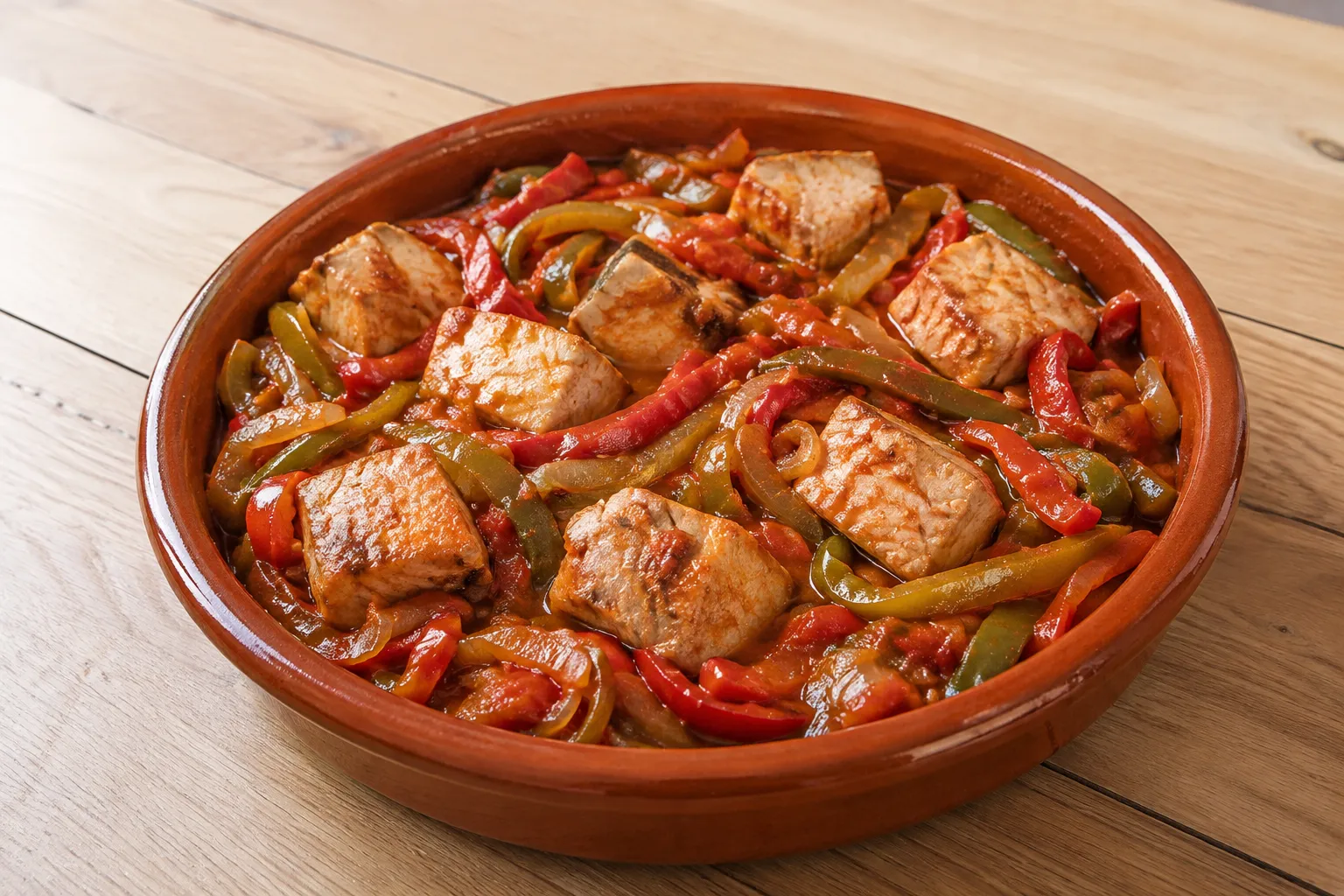Atún con pimientos