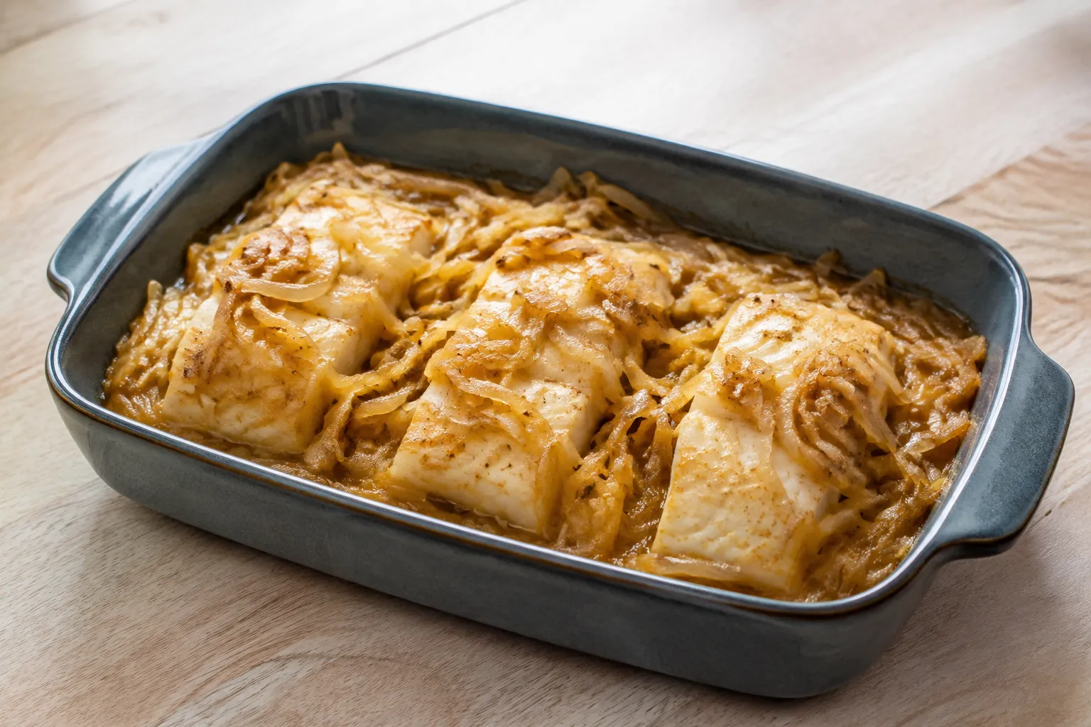 Bacalao encebollado