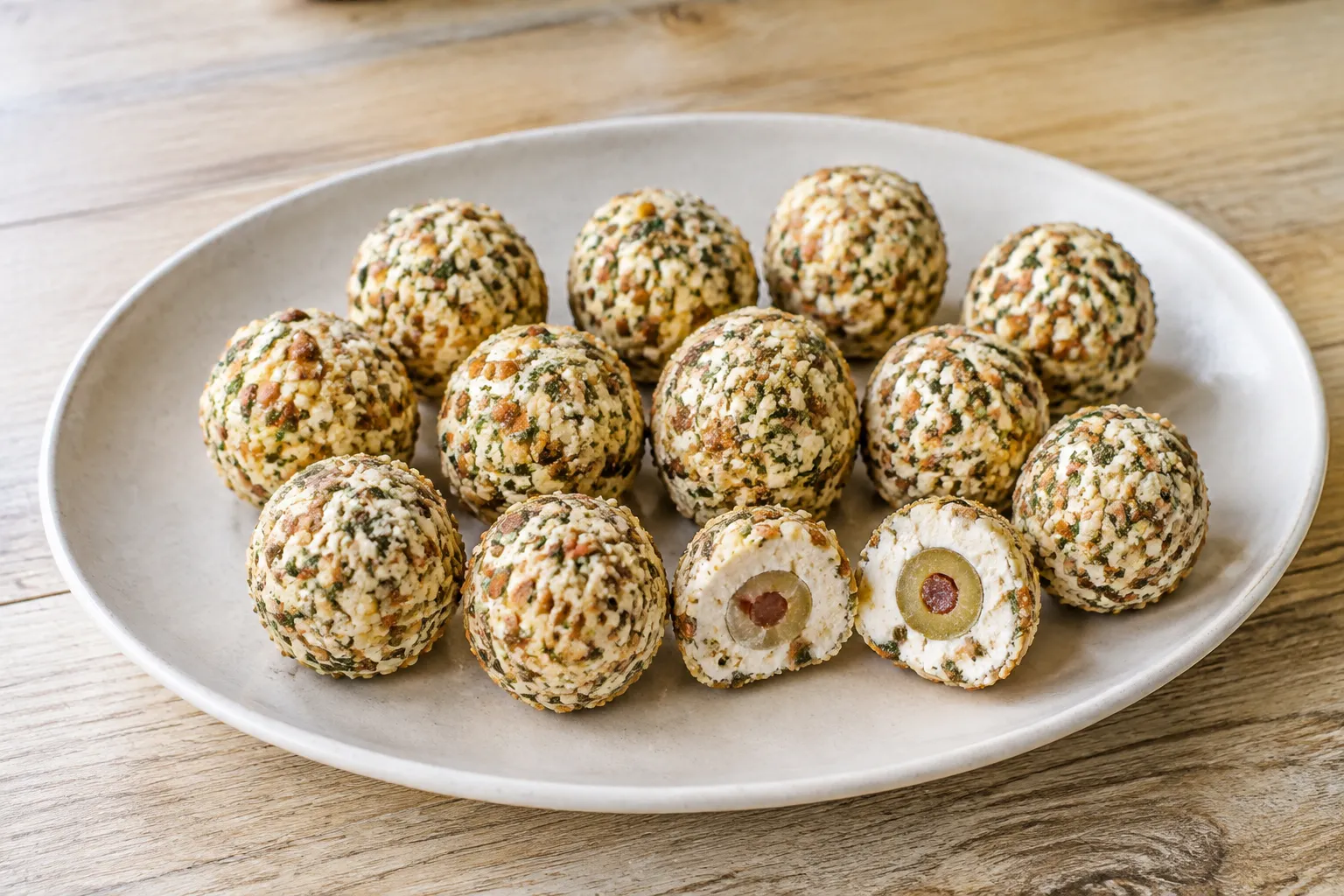 Imagen de la receta Bolitas de queso crema con aceitunas