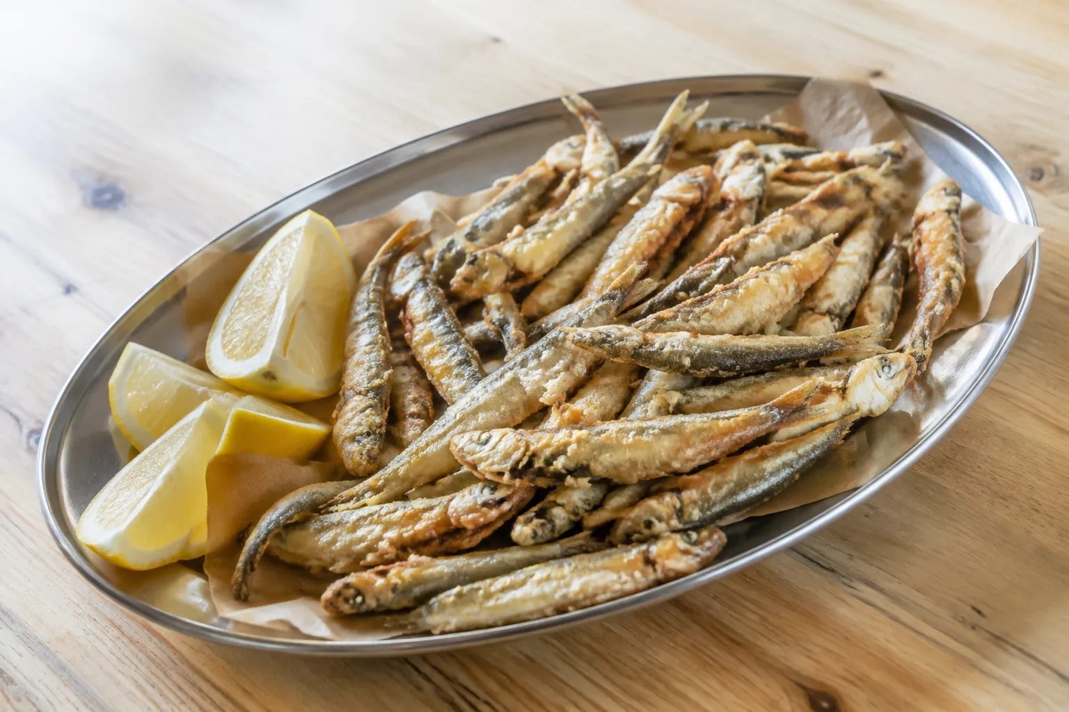 Boquerones fritos al limón