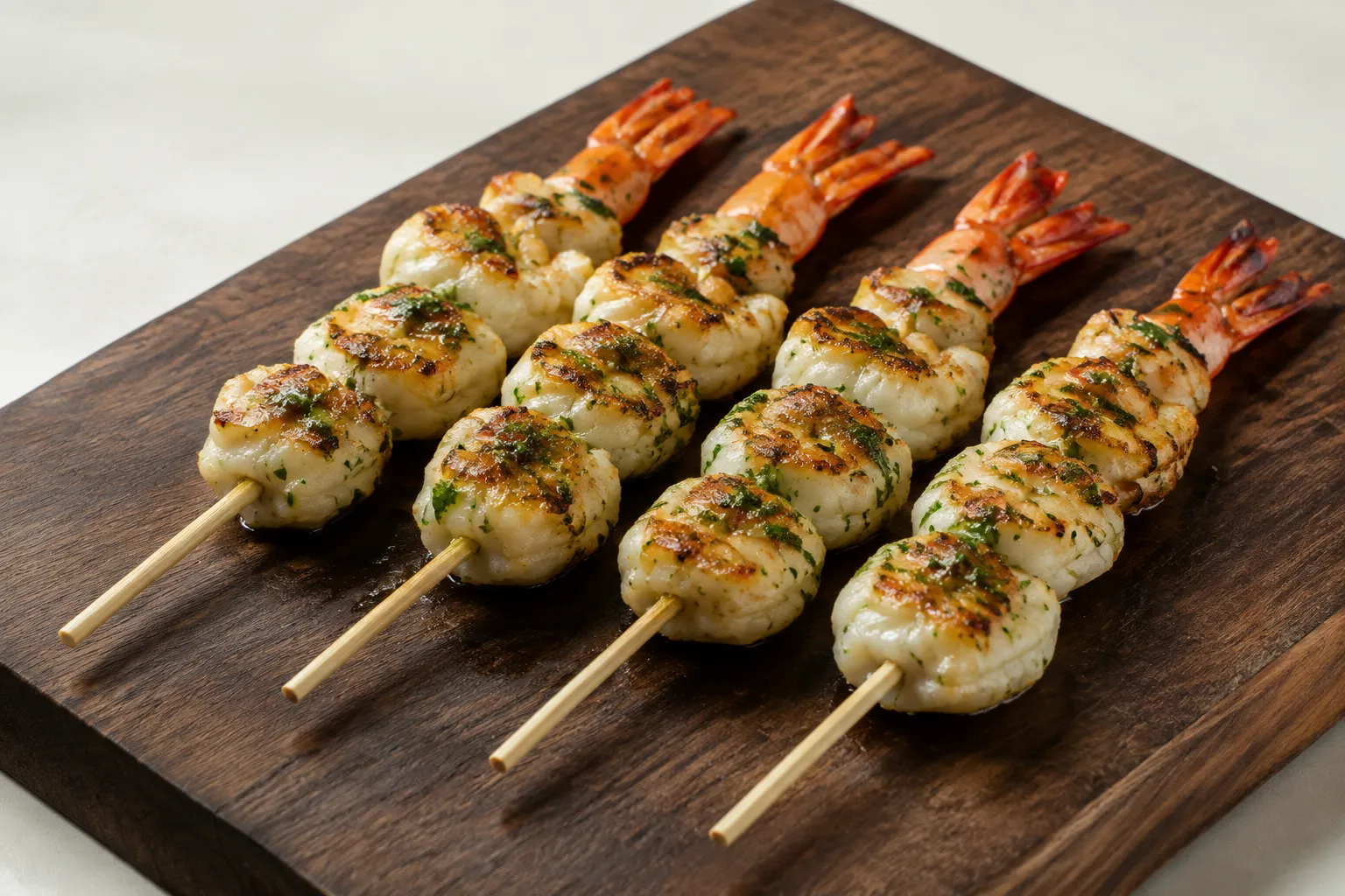 brochetas cigalas