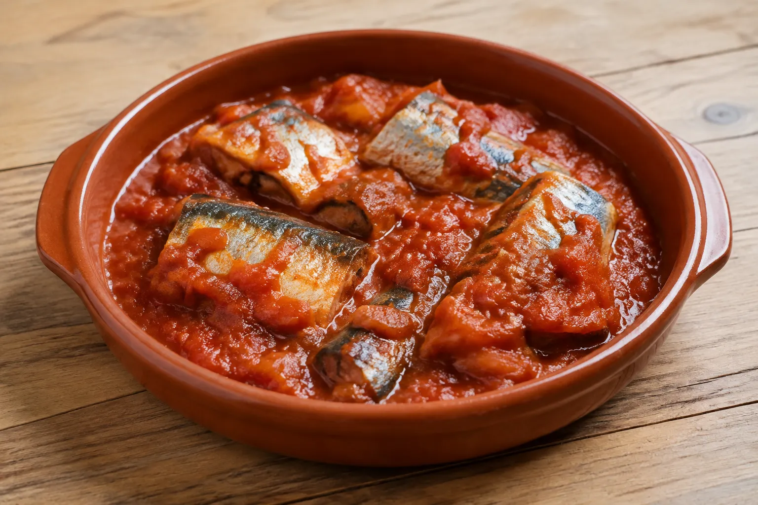 Caballa con tomate