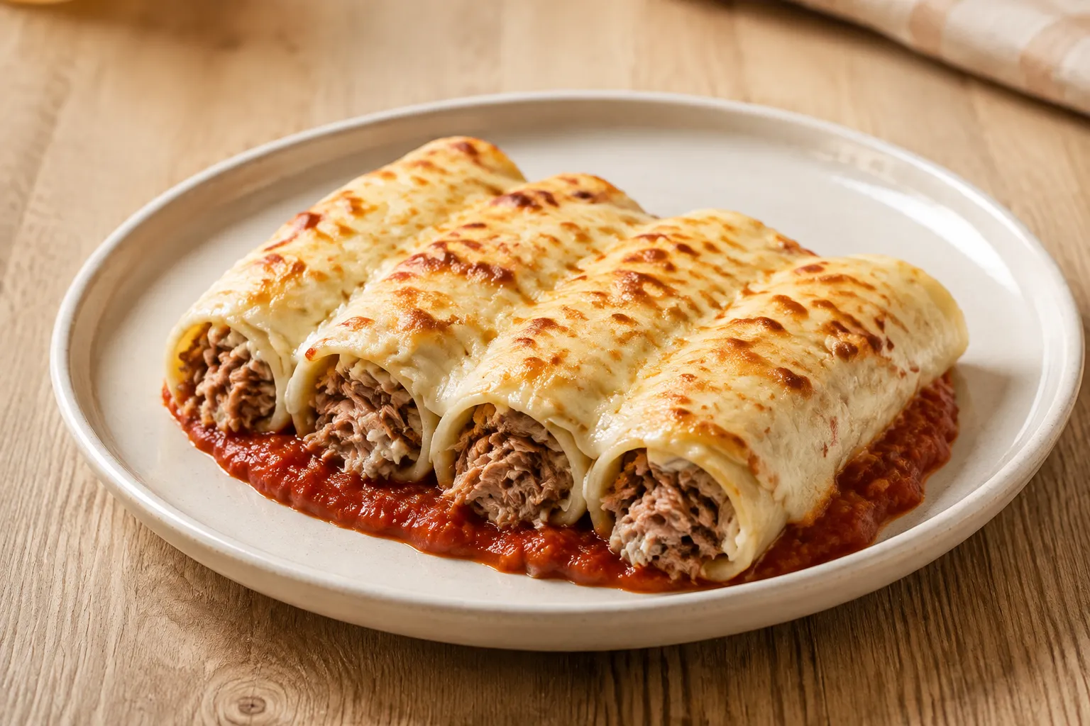 Canelones de cocido
