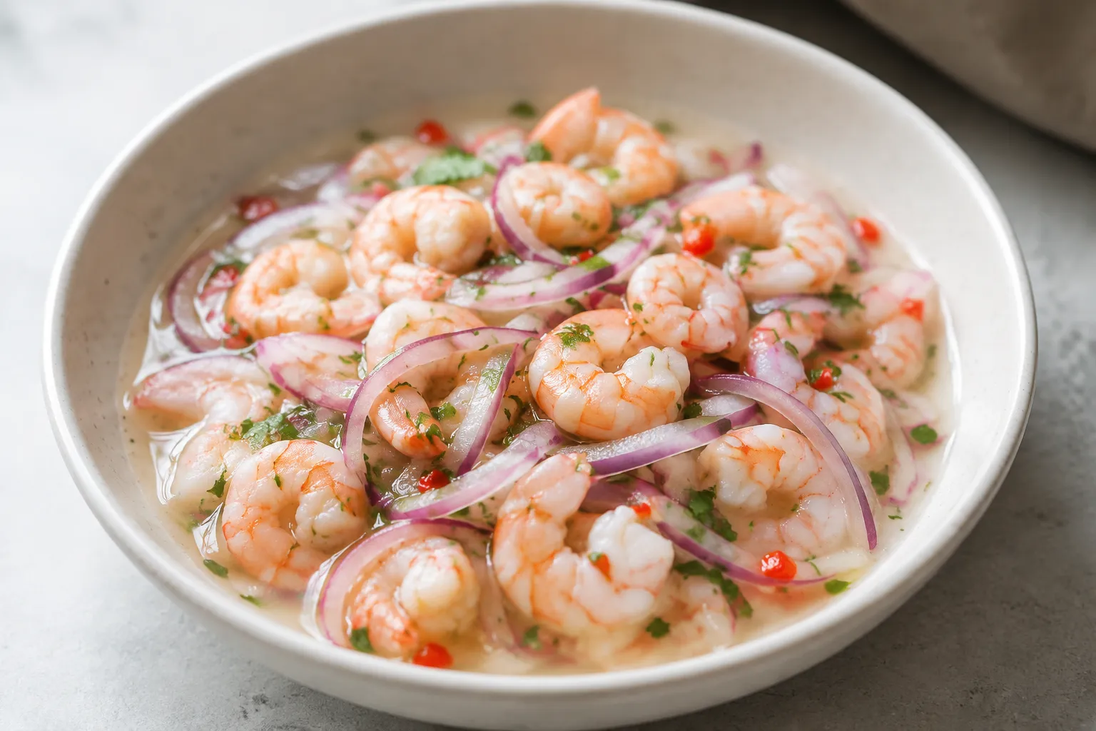 Ceviche de camarones