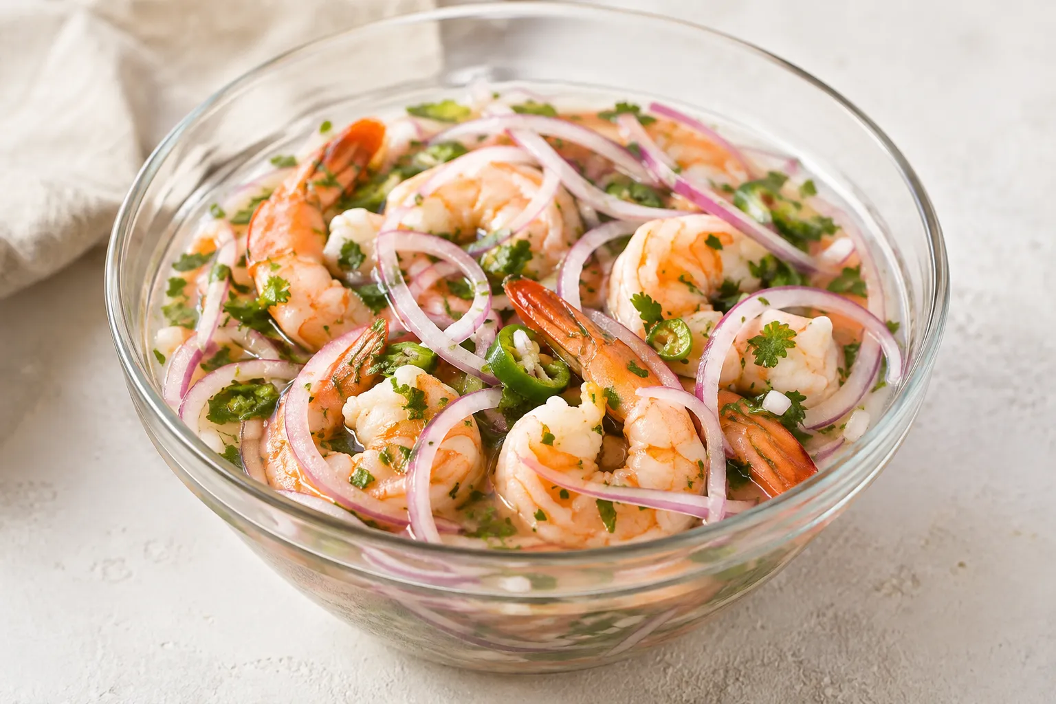 Langostinos en ceviche