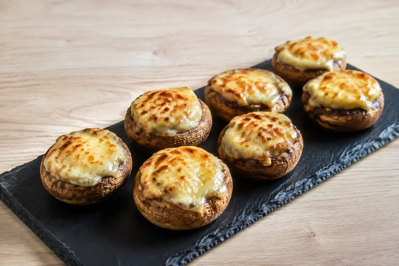 Champiñones rellenos de queso Tetilla