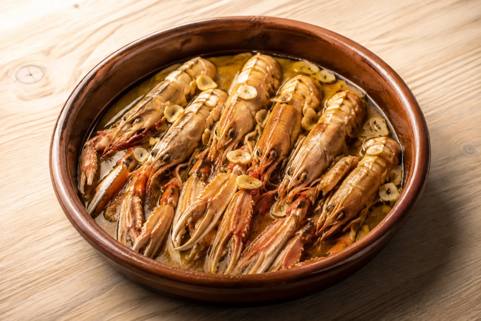 Cigalas al ajillo
