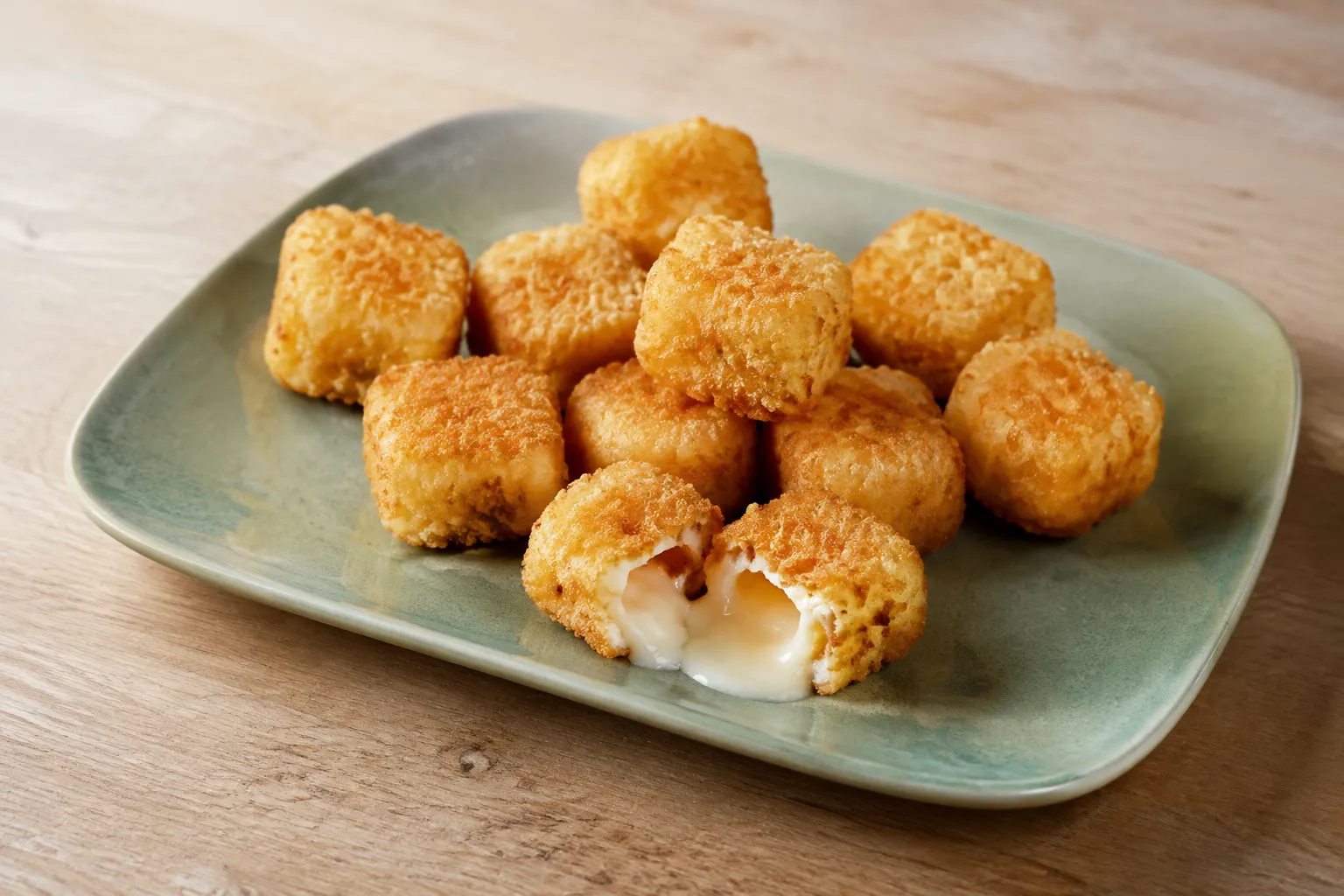 Dados de queso de Arzúa-Ulloa rebozados