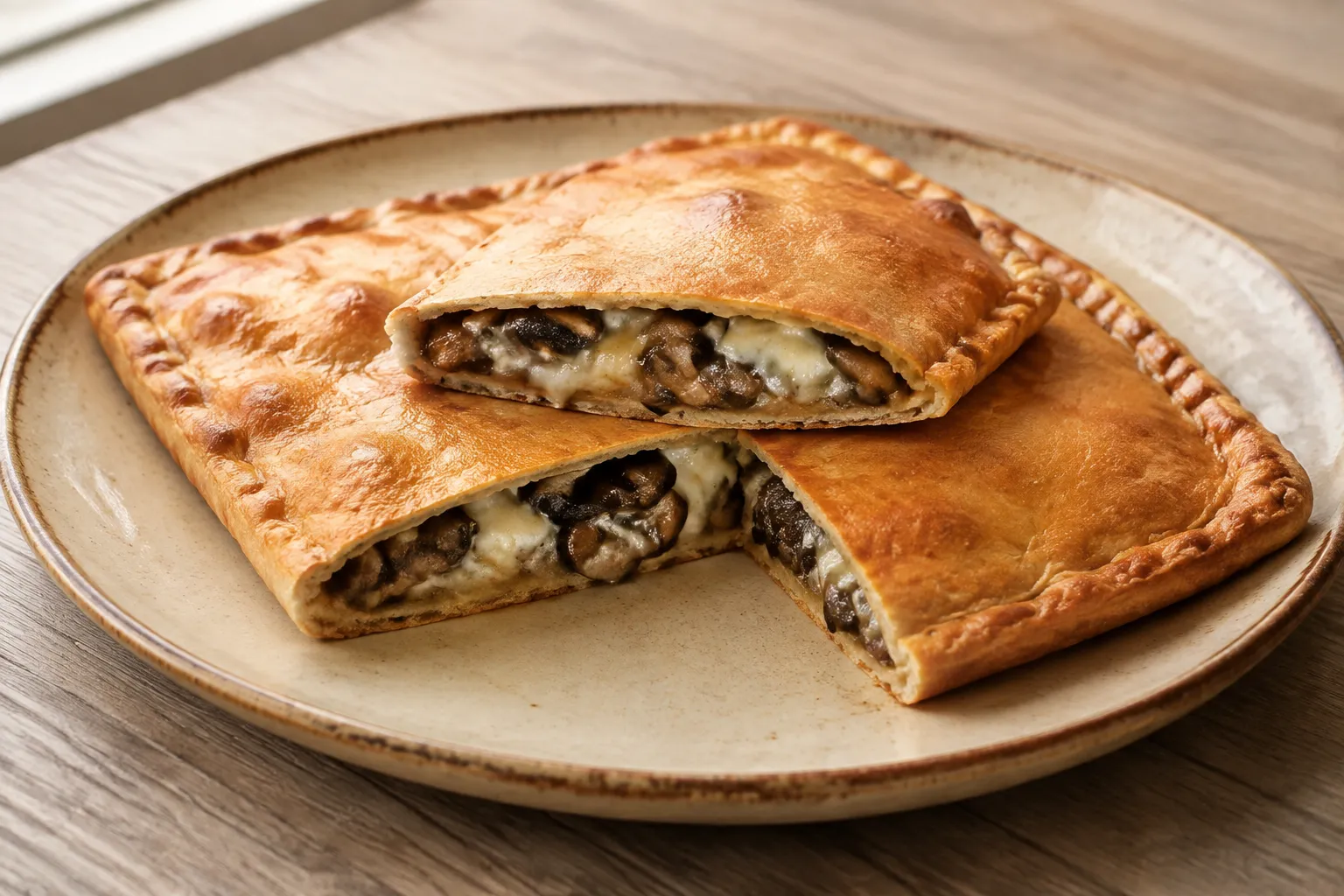 Empanada de setas y queso de tetilla
