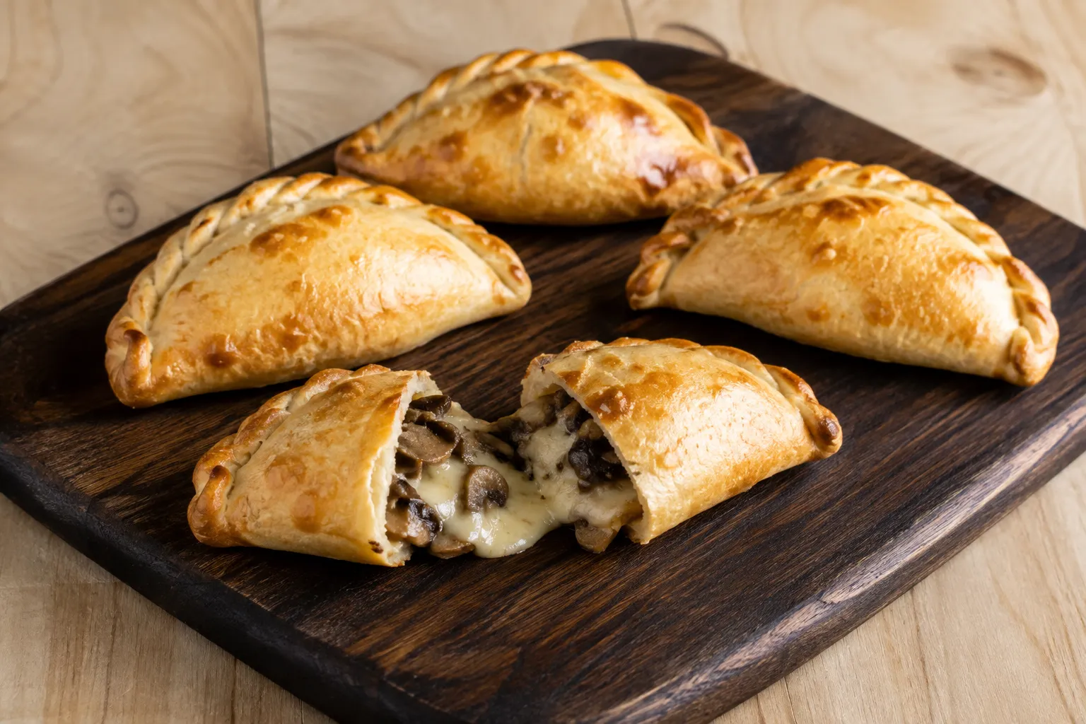 Empanadillas de setas y queso San Simón