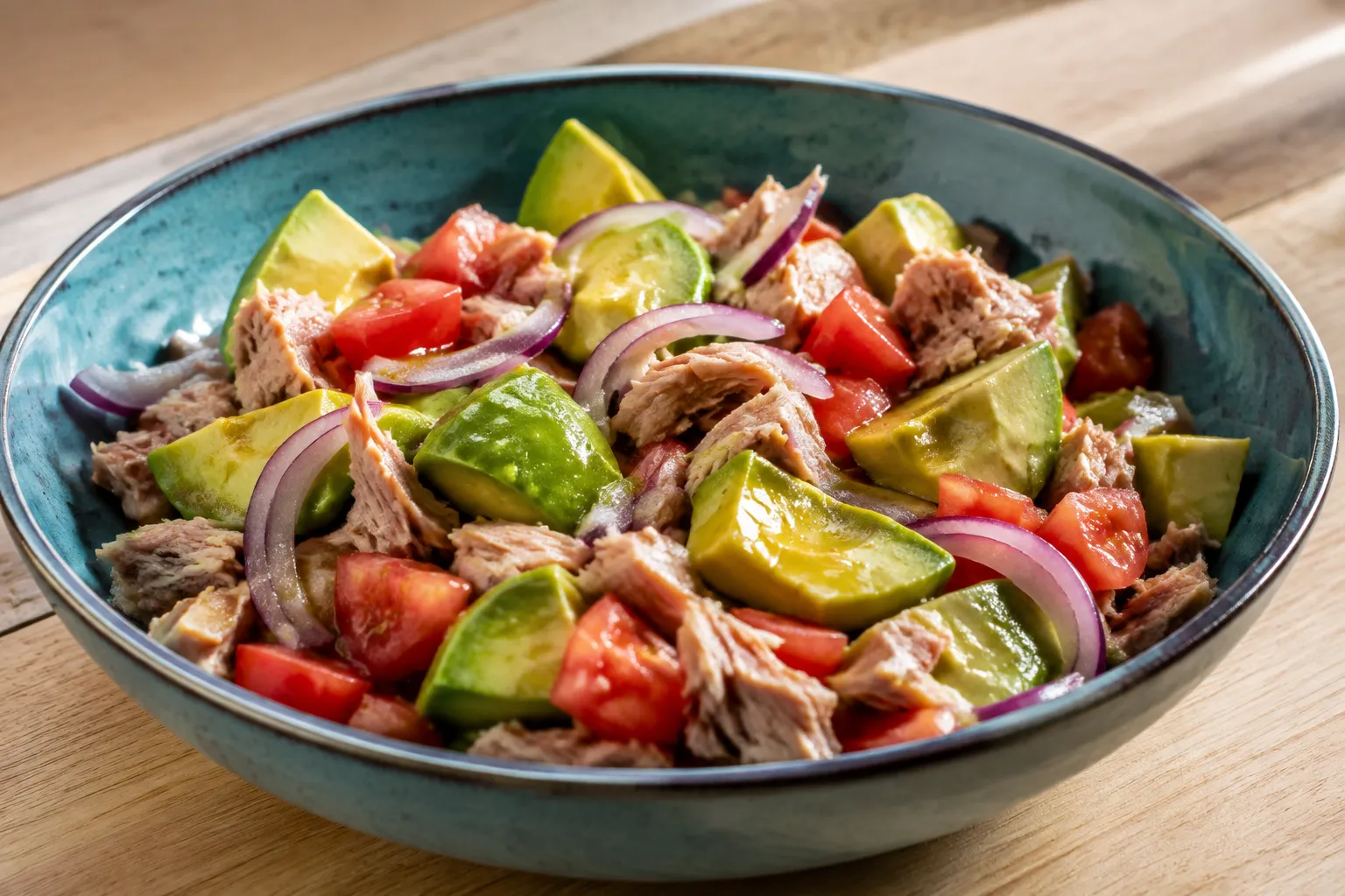 Ensalada de aguacate y atún