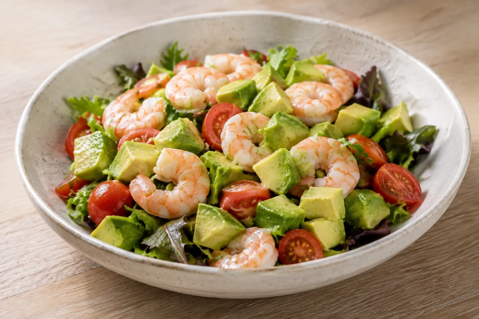 Ensalada de aguacate y gambas