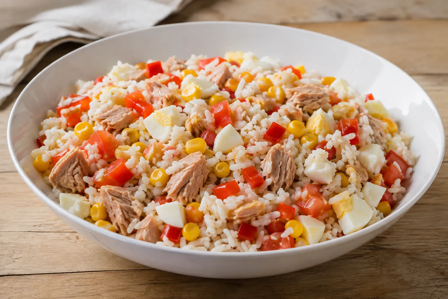 Ensalada de arroz con atún