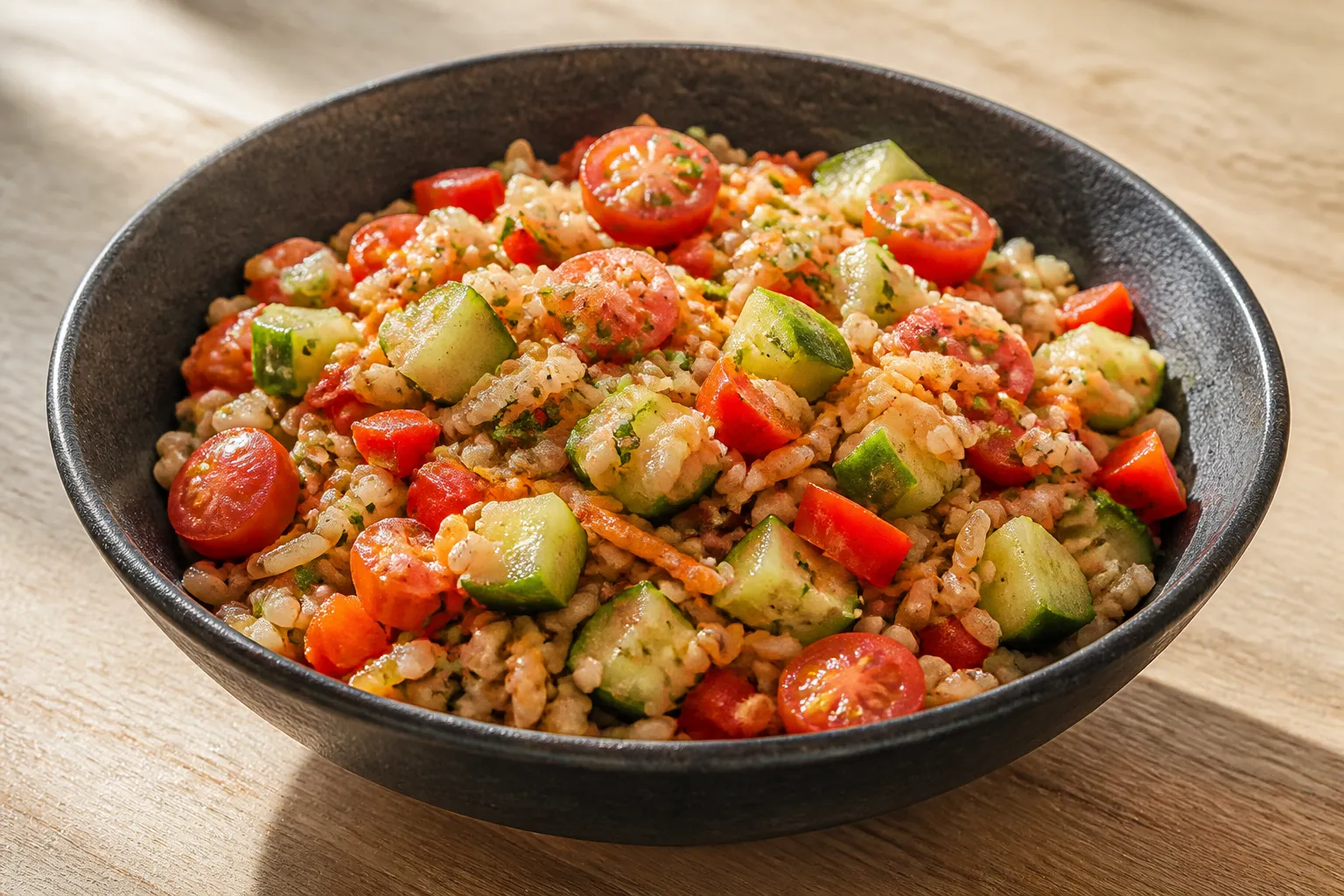 Ensalada de arroz integral