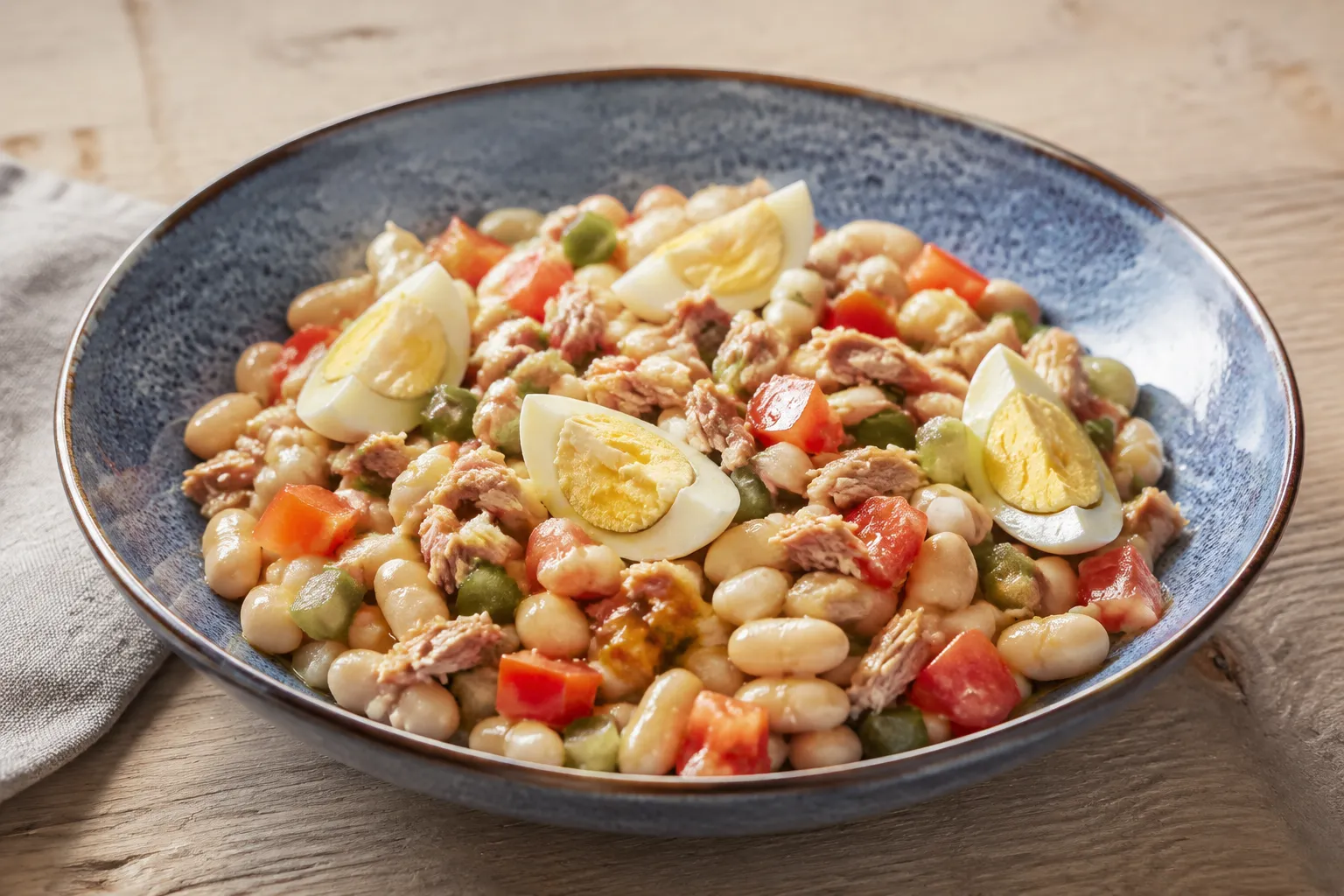 Ensalada de judías blancas con atún