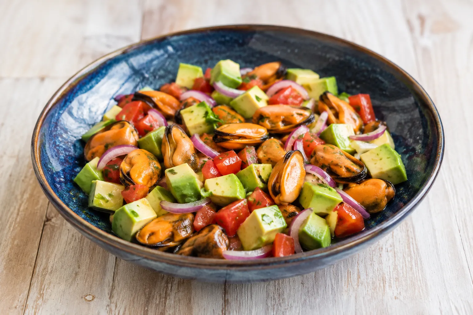 Imagen de la receta Ensalada de mejillones y aguacate
