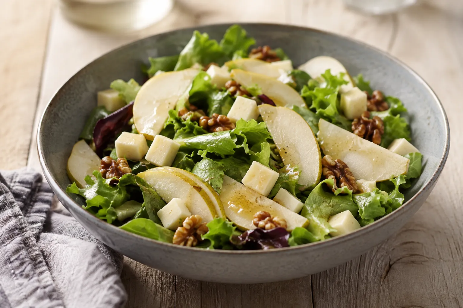 Ensalada de pera y queso