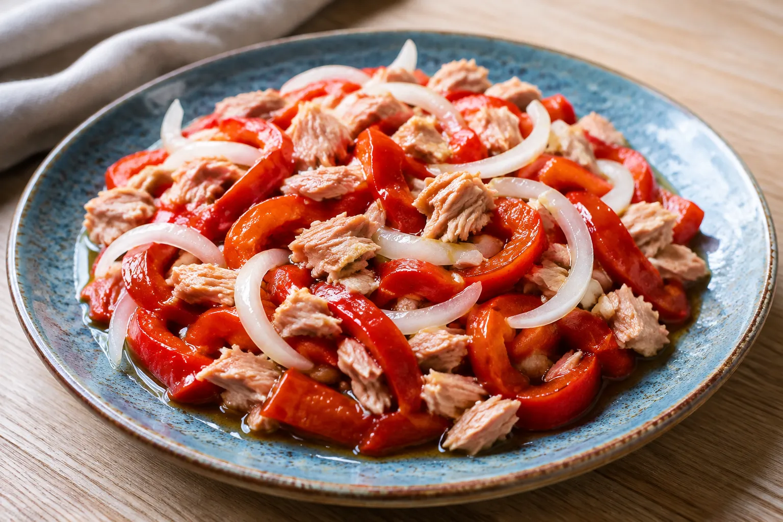 Imagen de la receta Ensalada de pimientos asados y atún
