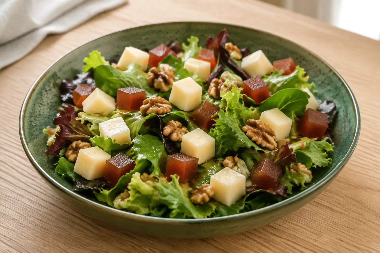 Imagen de la receta Ensalada de queso de tetilla y membrillo