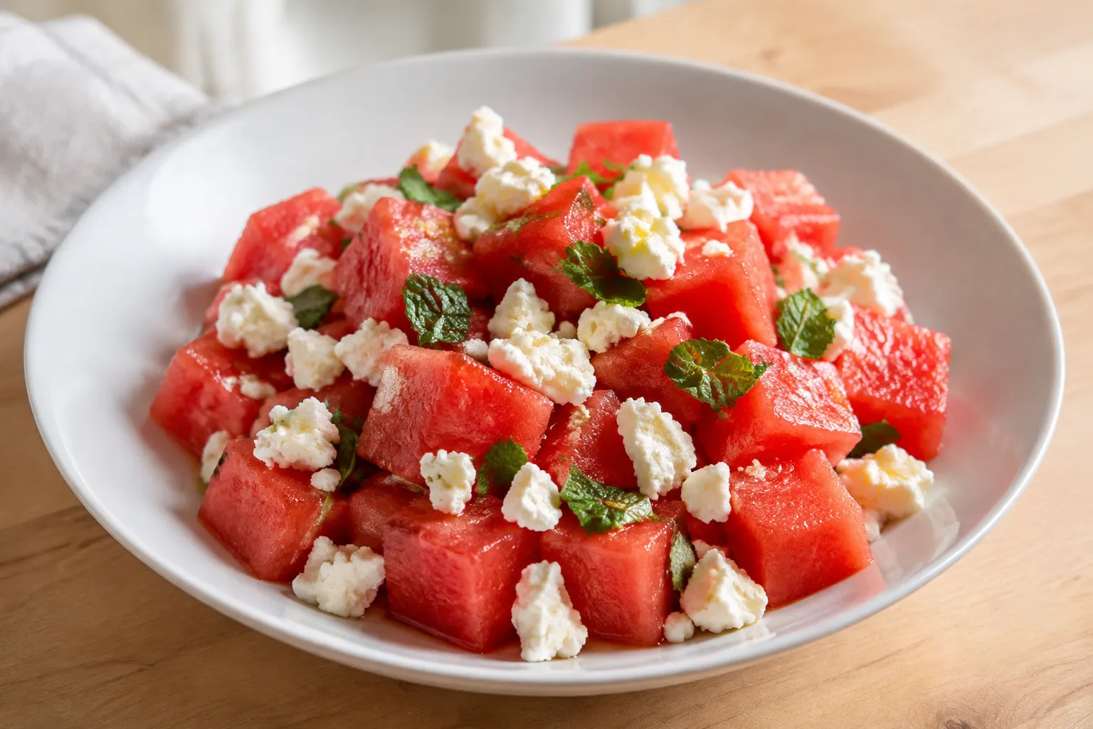 Imagen de la receta Ensalada de sandía y queso feta
