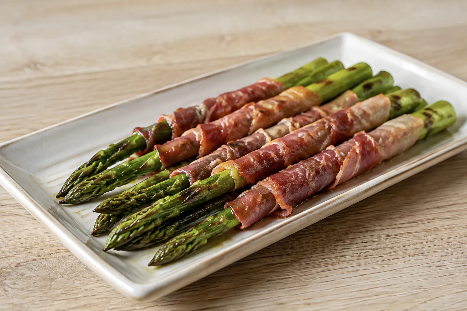 Esparragos salteados con jamon