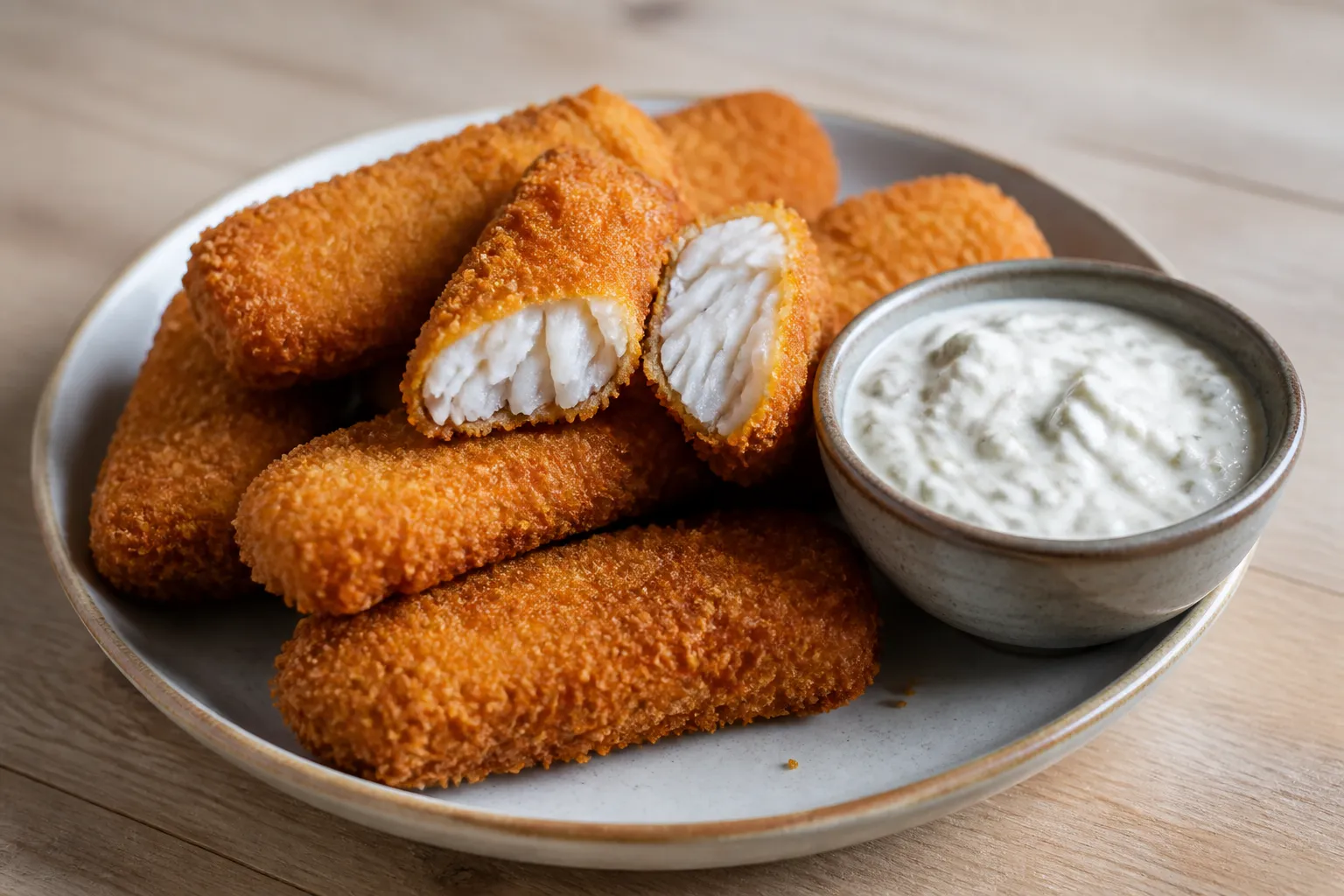 Fingers de merluza con salsa tártara