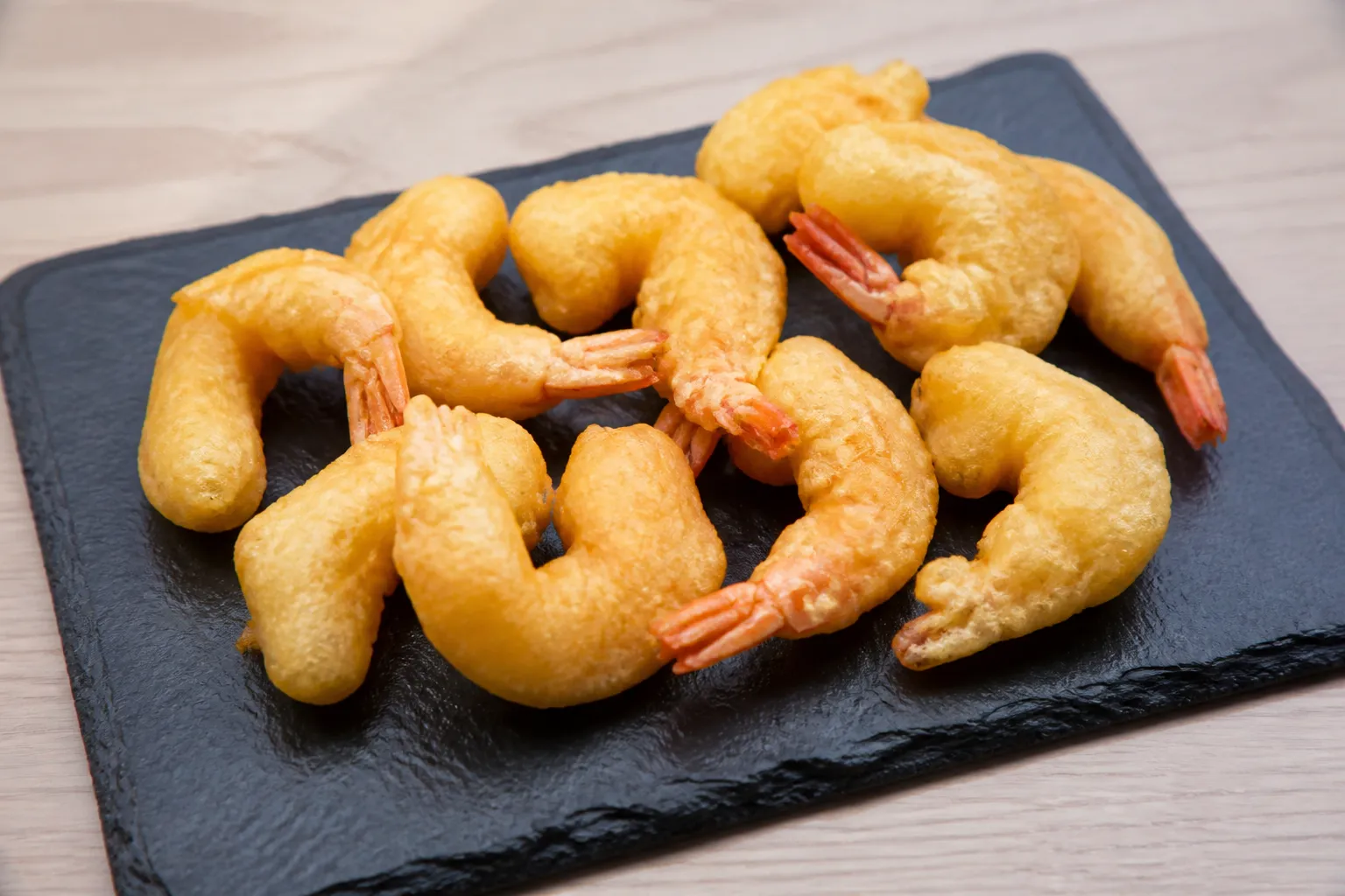 Gambas con gabardina