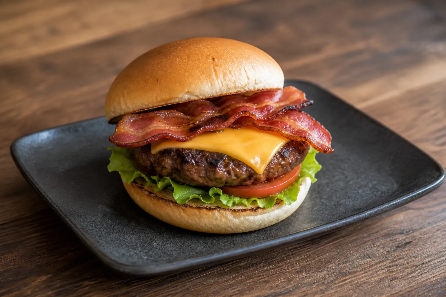 Imagen de la receta Hamburguesa con bacon y queso