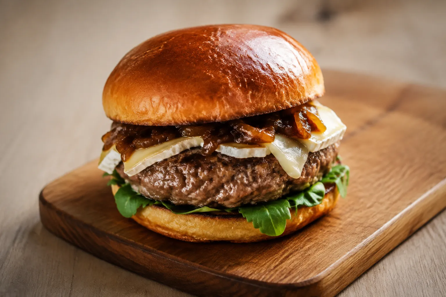 Hamburguesa de ternera con queso de cabra