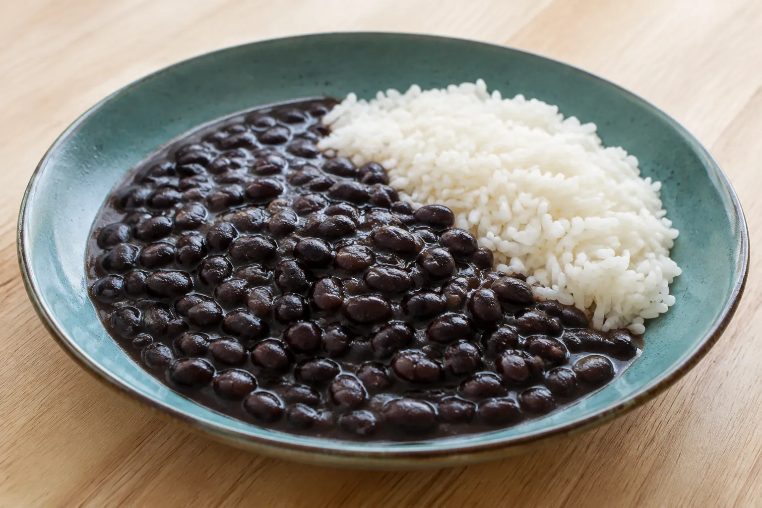Judías negras con arroz