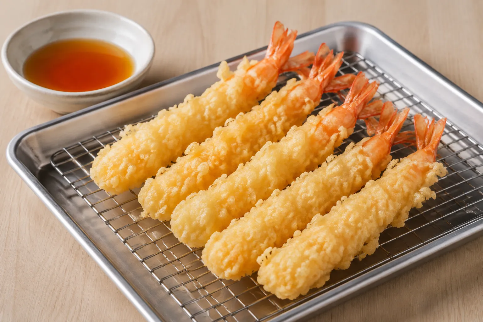 Langostinos en tempura