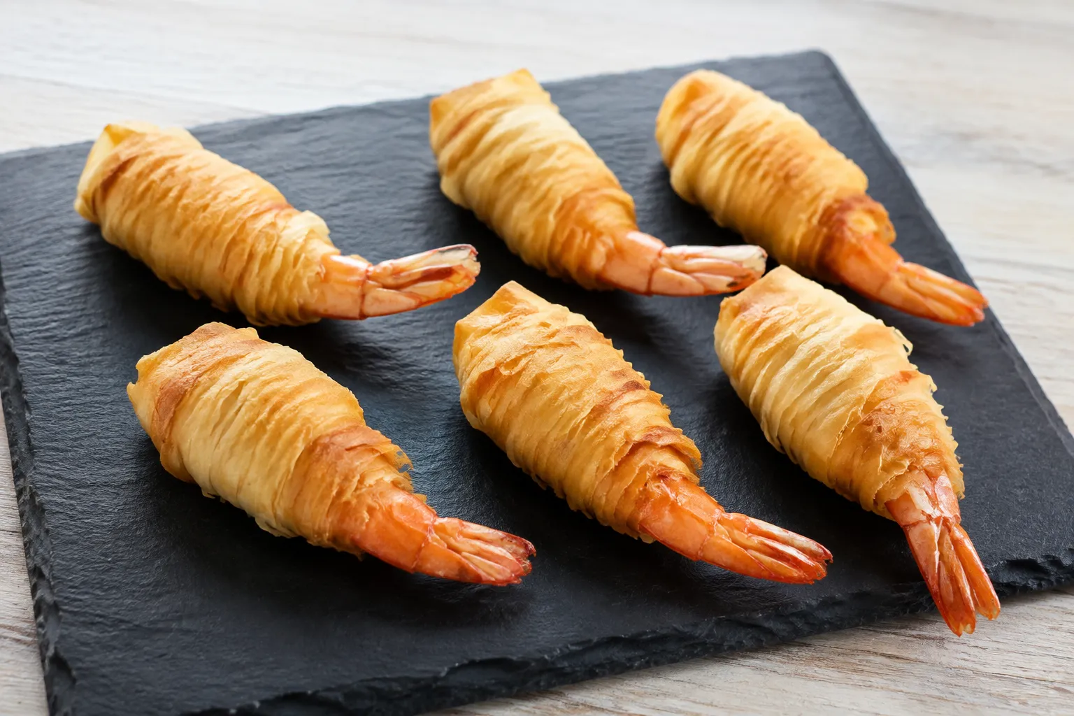 Imagen de la receta Langostinos envueltos en pasta filo