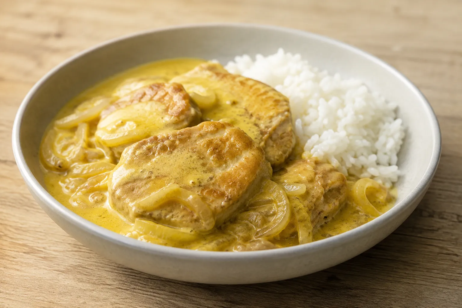 Lomo de cerdo al curry