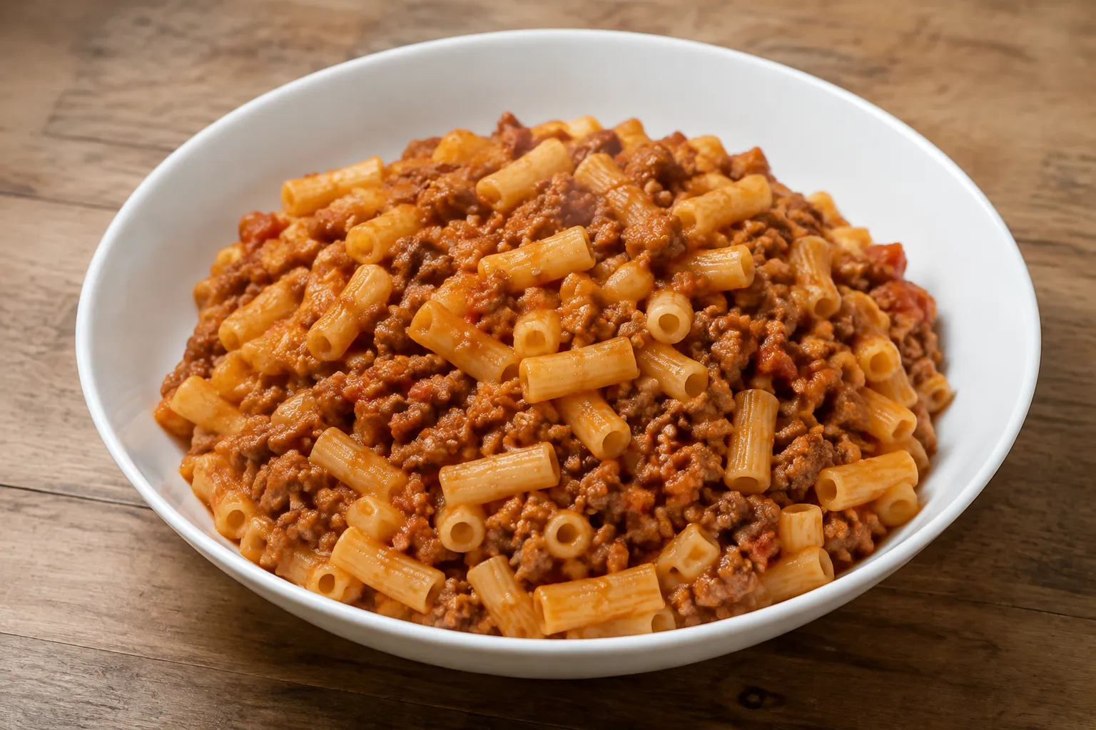 Macarrones con carne picada