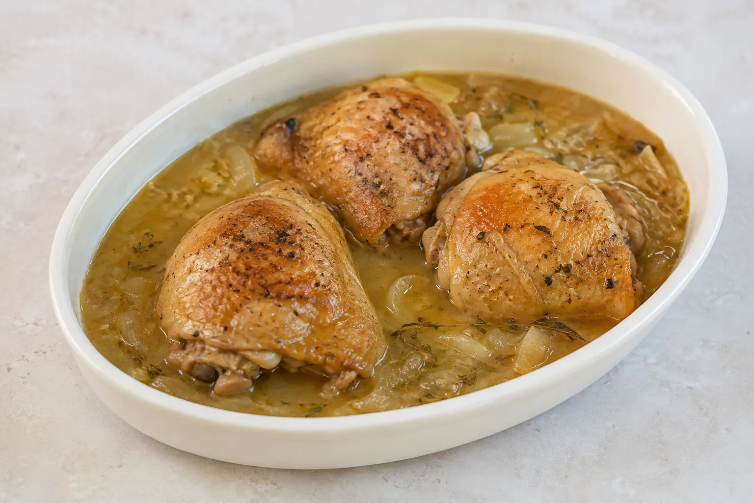 Imagen de la receta Muslos de pollo al vino blanco