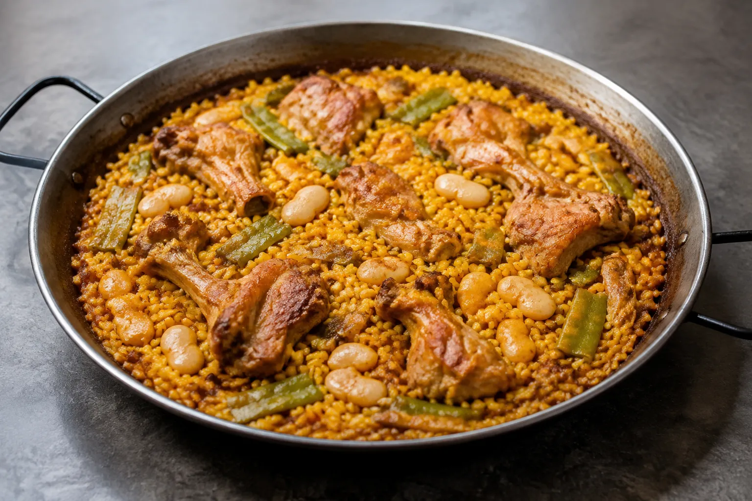 Paella de conejo, ideal para los dias mas soleados de verano