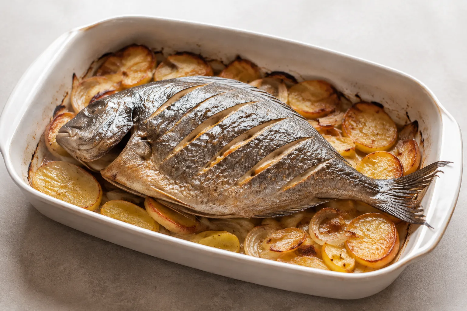 Palometa al horno