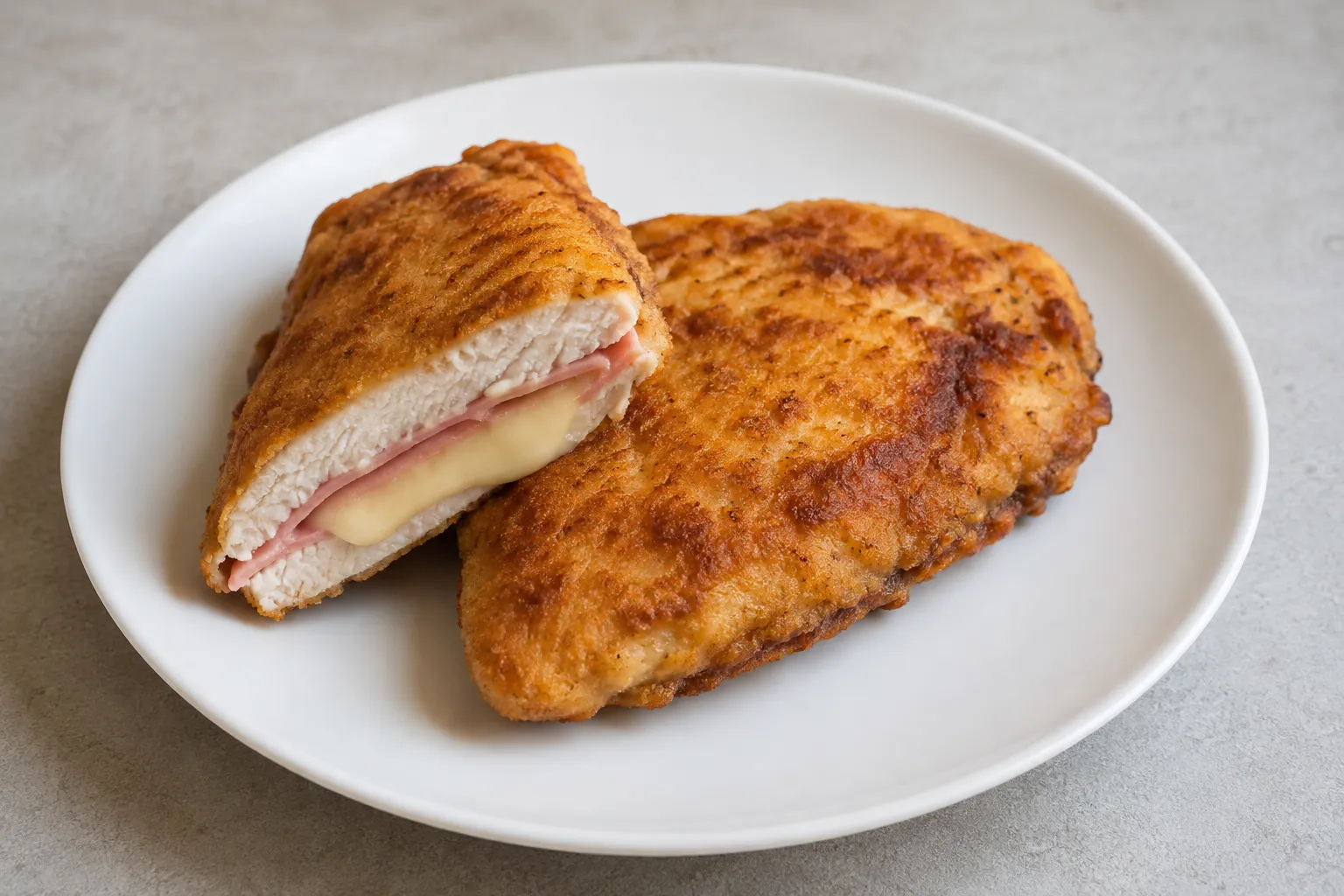 Palometa rellena de jamón y queso