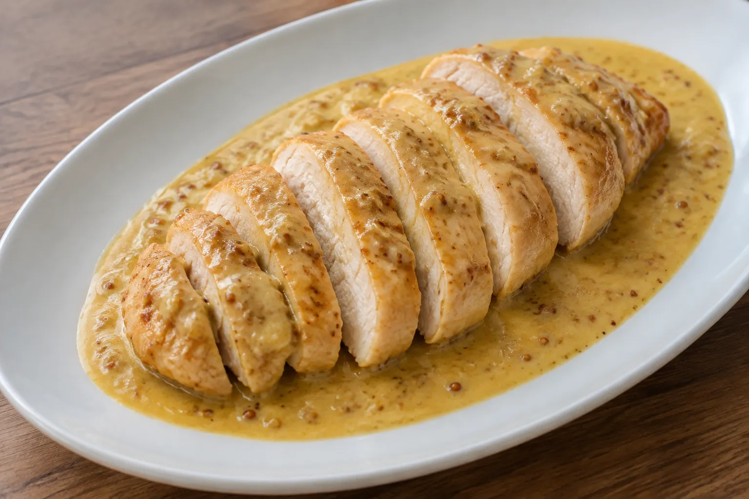 Pechuga de pollo a la mostaza