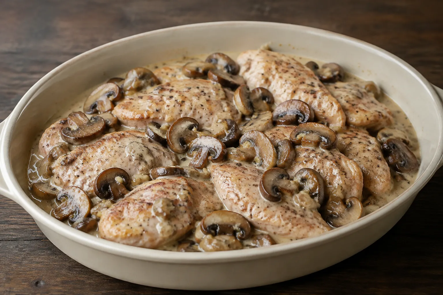 Imagen de la receta Pechuga de pollo con champiñones