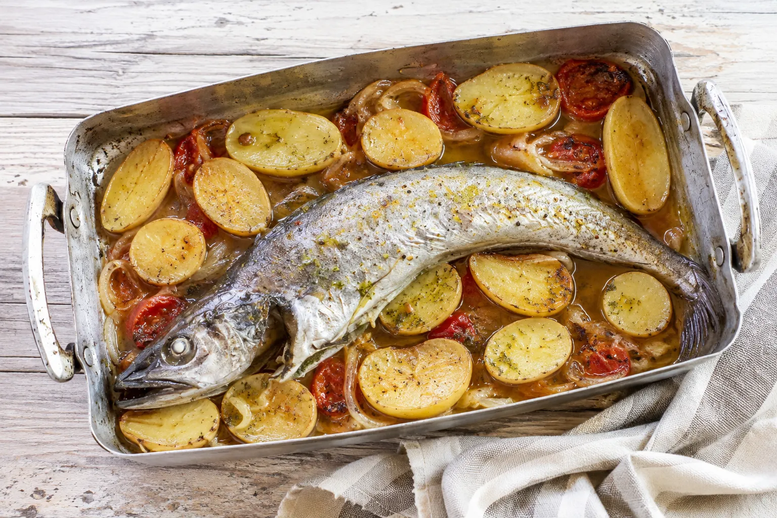 Pescadilla al horno