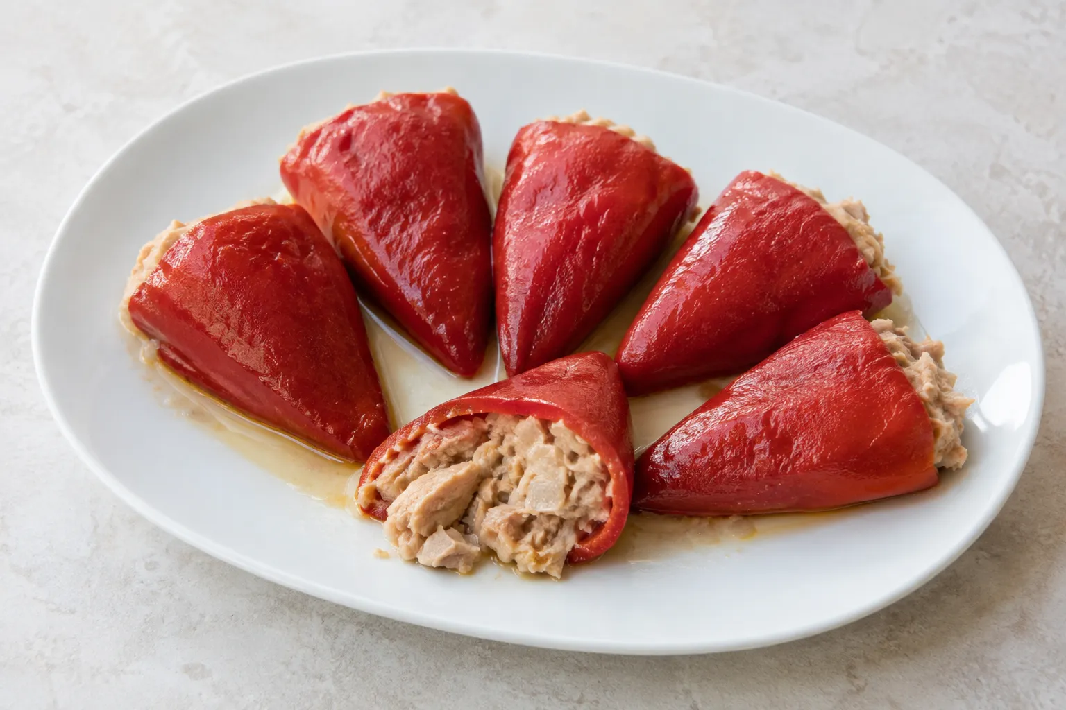 Imagen de la receta Pimientos del piquillo rellenos de atún
